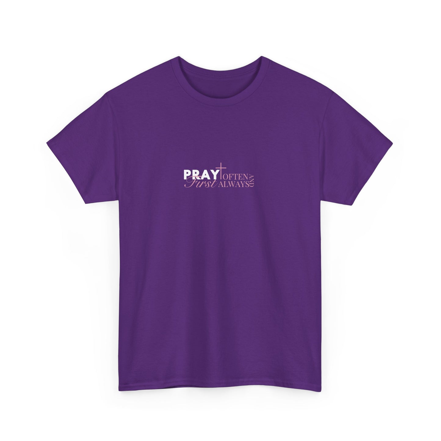 Unisex Heavy Cotton Tee - 'PRAY OFTEN, STAY HUMBLE' Inspirational T-Shirt