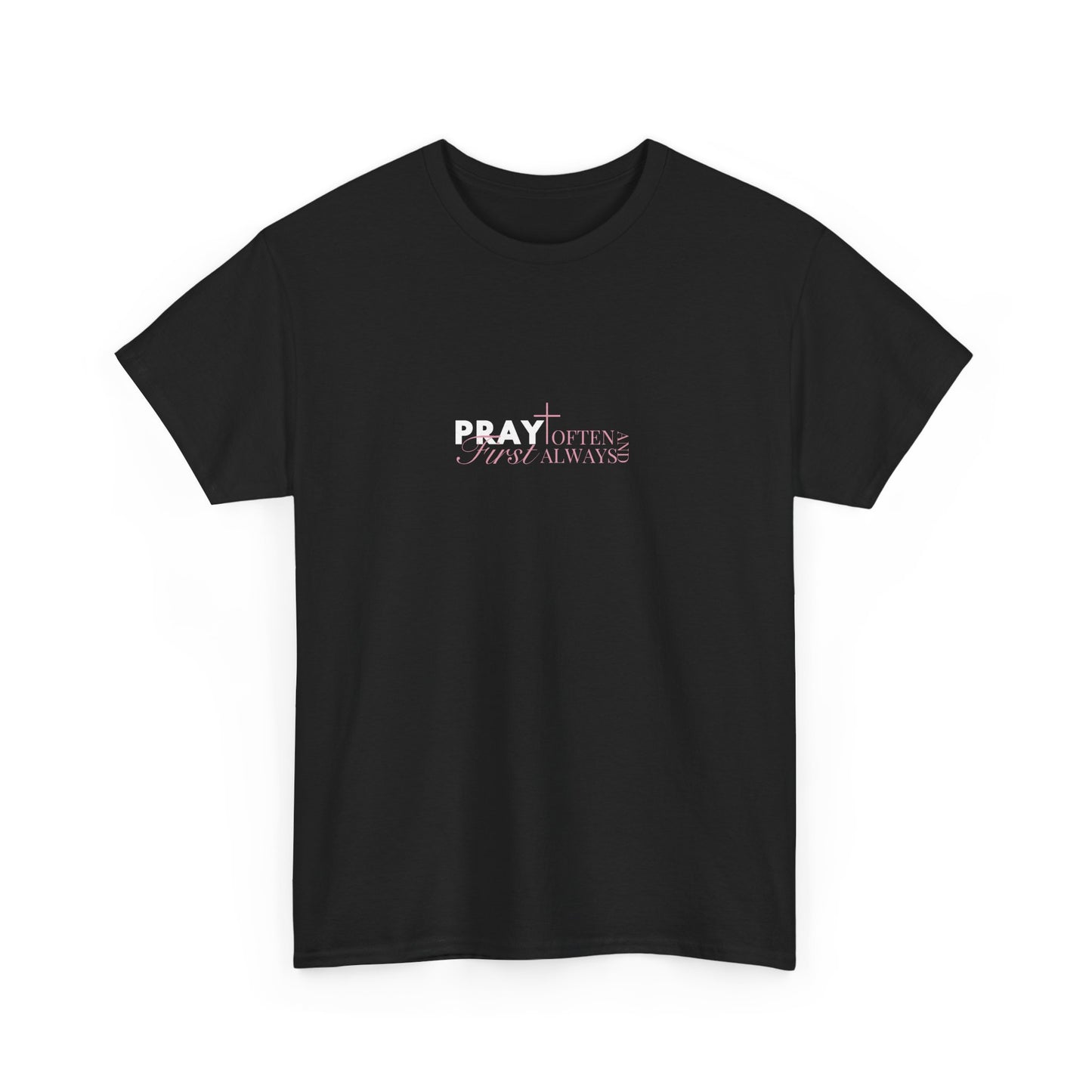 Unisex Heavy Cotton Tee - 'PRAY OFTEN, STAY HUMBLE' Inspirational T-Shirt