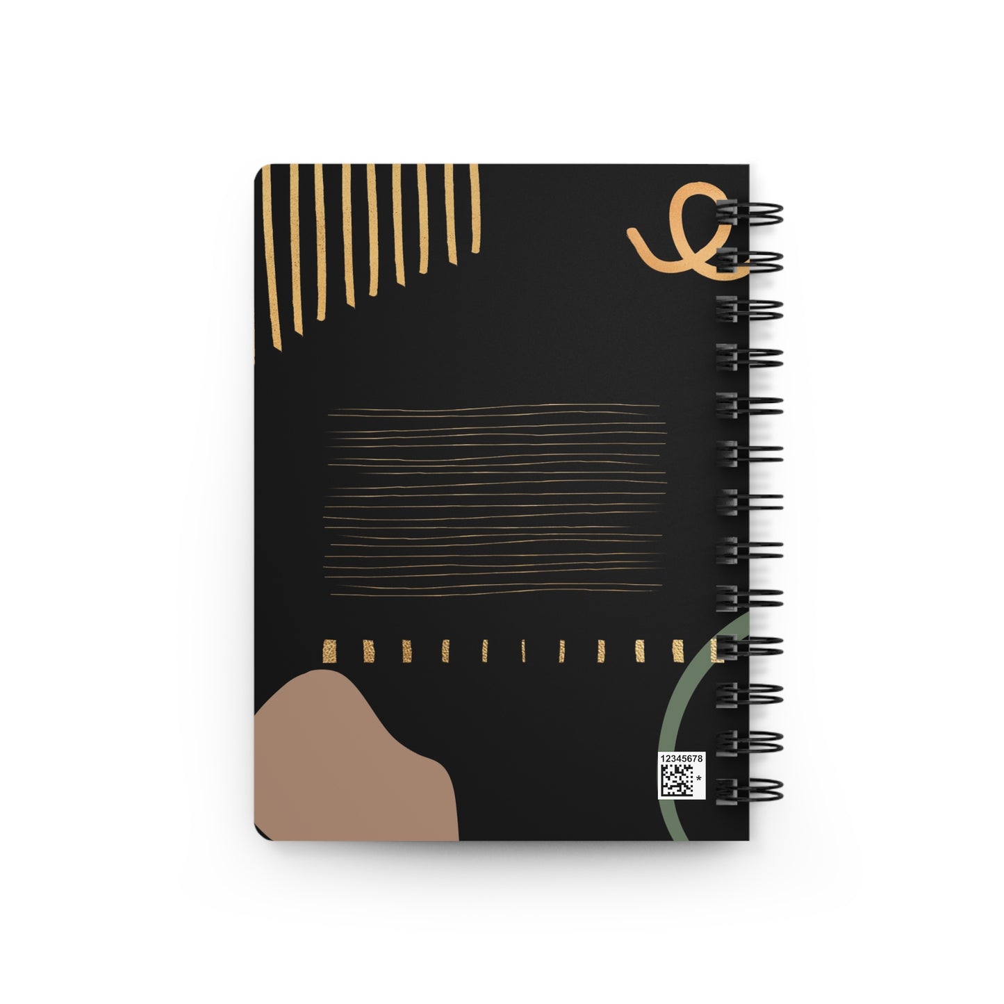 Chic Spiral Bound Journal - Modern Notes Notebook with Gold Accents