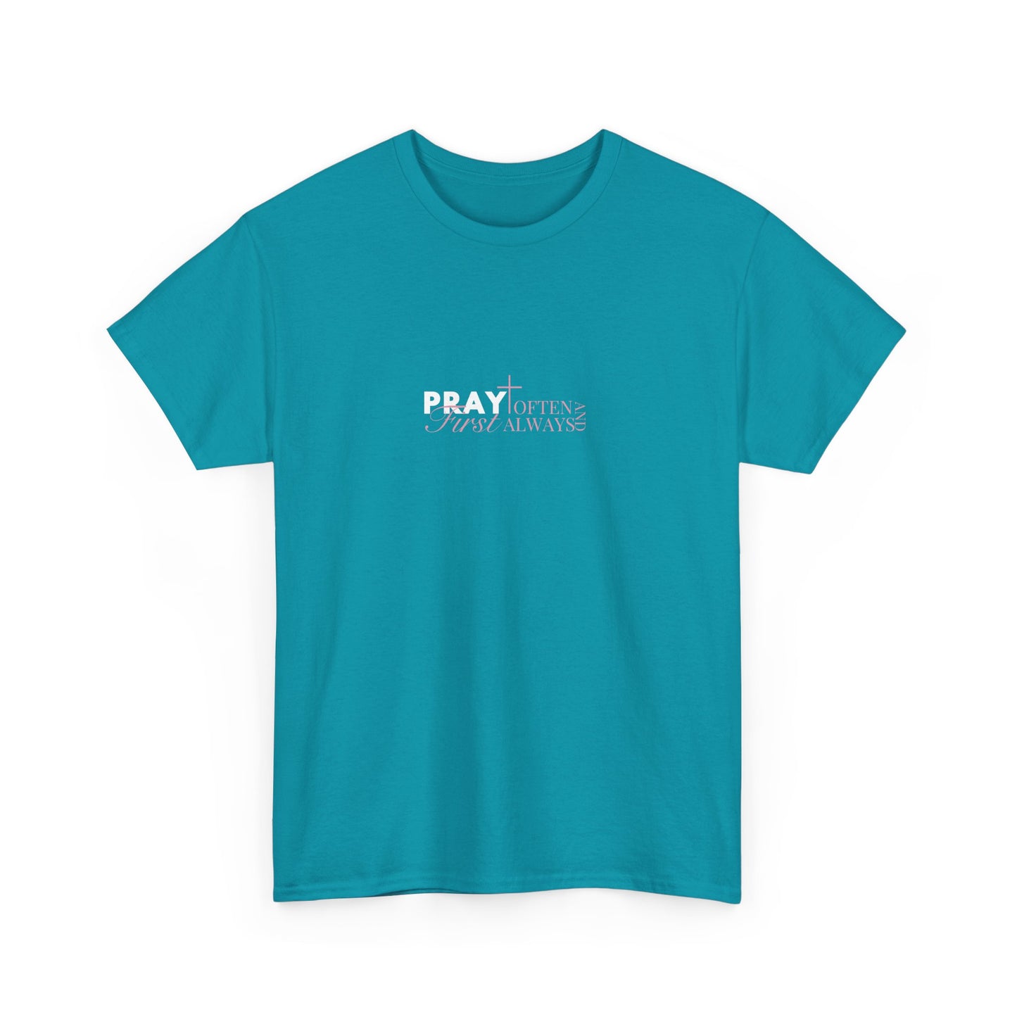 Unisex Heavy Cotton Tee - 'PRAY OFTEN, STAY HUMBLE' Inspirational T-Shirt