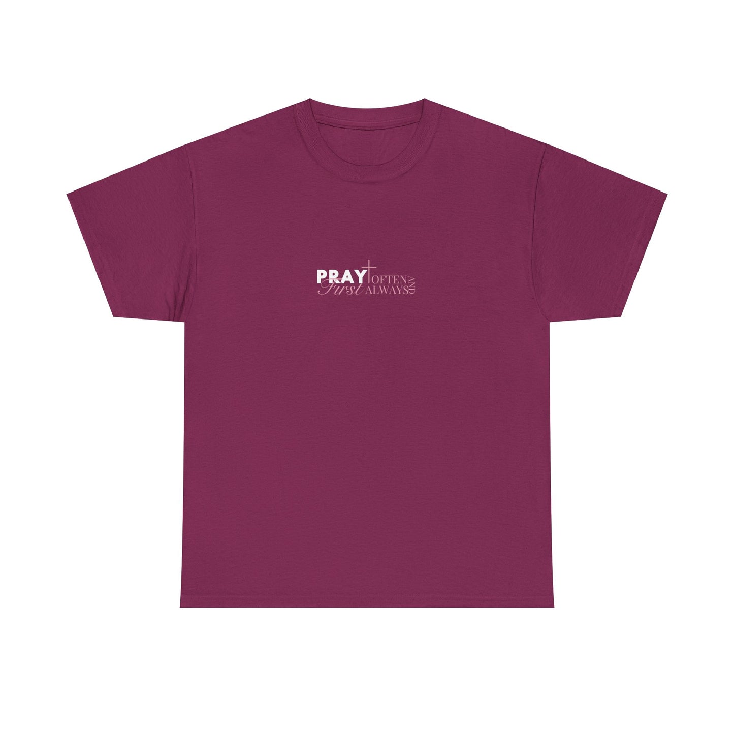 Unisex Heavy Cotton Tee - 'PRAY OFTEN, STAY HUMBLE' Inspirational T-Shirt